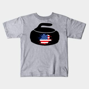 curling usa Kids T-Shirt